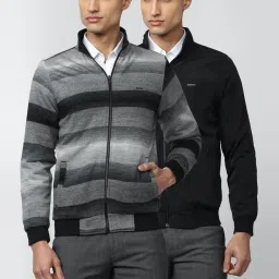Van Heusen Multi Regular Fit Striped Reversible Jacket image 1