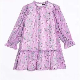 Allen Solly Girls Purple Cotton Printed Full Sleeves Dress-image-96