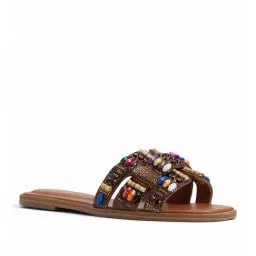 Aldo Women's ELENYA Open Brown Slide Sandals-image-21