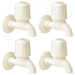 Cliquin Galaxy Series Wall Mount PTMT Bib Cock with Wall Flange in Ivory, GX-1002 P4 (Pack of 4)-image-34