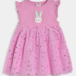 MiArcus Kids Pink Embroidered Dress-image-100