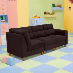 Sleepyhead Play Groovy Grey Solid wood Frame 3 Seater Hybrid Left Bucket Arm Sofa-image-5