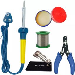Fadman 5 In 1 Soldering Iron Equipment Tool Machine Combo Kit 60 W Corded Flat Copper, Iron & Nickle Tip-16