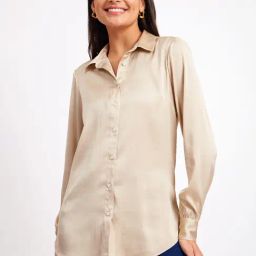 Fablestreet Beige Regular Fit Shirt-image-53