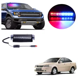 Cartronics 8 LED  Red Blue  Police Flasher Light  for Chevrolet Optra-43