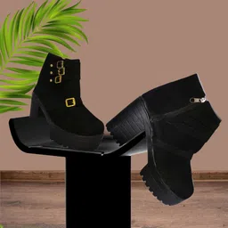Funku Fashion Women Block-Heeled Winter Boots-53