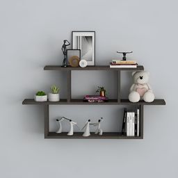 SIVOM Brown Multipurpose Modular Wall Shelf-41