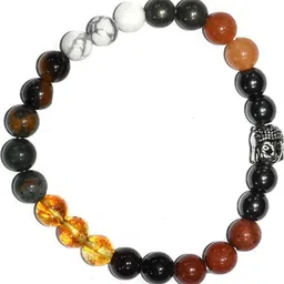 Divine souvenirs Unisex Artificial Beaded Elasticated Bracelet-image-69