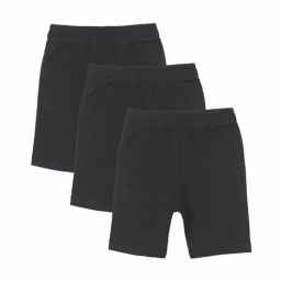 Bodycare Kids Black Solid Shorts (Pack Of 3)-image-89