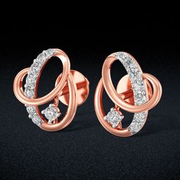 Joyalukkas Women Rose Gold Diamond Earrings 0.6 Carat-image-67