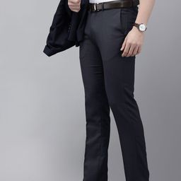 Arrow Men Textured Hudson Tailored Fit Formal Trousers-image-90