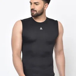Aesthetic Bodies Men Black Solid Round Neck T-shirt-picture-42