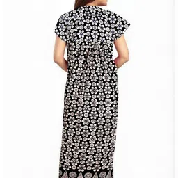 AAKARSHANA CREATION Black Pure Cotton Maxi Printed Nightdress-picture-18