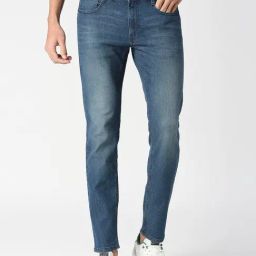 Pepe Jeans VAPOUR Blue Lightly Washed Tapered Fit Jeans-image-47