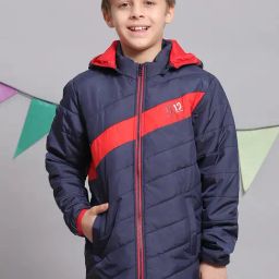 Monte Carlo Kids Navy Solid Full Sleeves Jacket-image-29