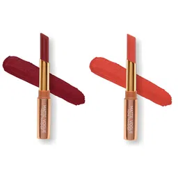 ME-ON Set of 2 Matte Vogue None-Transfer Lipsticks - Shade 10 & 18-25