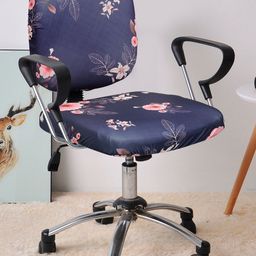 Cortina Set of 6 Navy Blue & Pink Floral Chair Covers-4