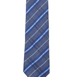 Tossido Blue & Grey Striped Broad Tie-image-82
