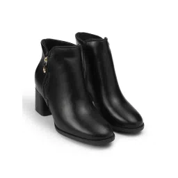 MODARE Black Block Heel Chelsea Boots-picture-7