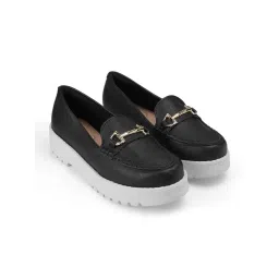 MODARE Black Block Loafers-picture-5