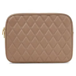 MIRAGGIO Unisex Beige Lena 14 Inches Padded Laptop Sleeve (L)-picture-49