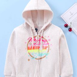Vitamins Full Sleeves Hoodies Glitter Text Print - Grey-image-98