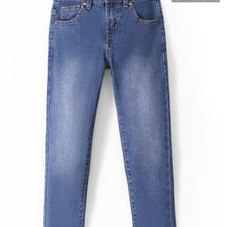 Pine Kids Ankle Length Adjustable Elasticated Waist Jeans - Mid Blue-picture-17