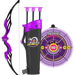 Planet of Toys Heavy Duty Bow Arrow Set  Archery Kit - Purple-19