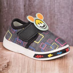 Lil Lollipop Animal Applique & Abstract Printed Musical Booties - Black-image-93