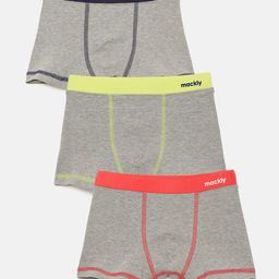 Mackly Pack Of 3 Solid Briefs - Grey-image-21