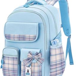 Bunie Large Capacity School Backpack for Girls with Multiple Pockets Sky Blue - 15 Inch-10