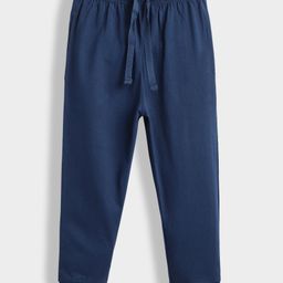 Orange Sugar 100% Cotton Knit Solid Joggers - Royal Blue-image-93