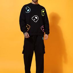 GRIFFEL Graphic Printed Pure Cotton Sweatshirt And Trackpants-picture-23