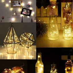 ENORMITY 10 Pcs Yellow Rice Shape String Lights-33