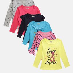 Eteenz Girls Pack of 6 Printed Tops-54