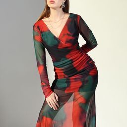 SHOWOFF Women Wrap Midi Dress-picture-57