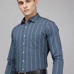 Van Heusen Slim Fit Checked Formal Shirt-image-92