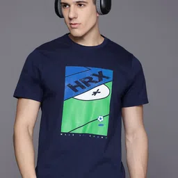 HRX by Hrithik Roshan Brand Logo Print T-shirt-picture-3