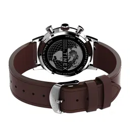Timex Men Patterned Dial & Leather Straps Analogue Watch TW2W10200UJ image 5