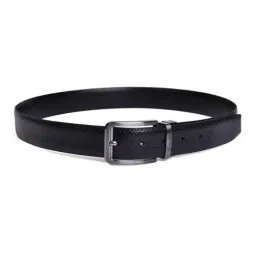 BELWABA Black Formal Reversible Leather Belt for Men-image-105