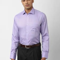 Van Heusen Purple Cotton Regular Fit Shirt-image-77
