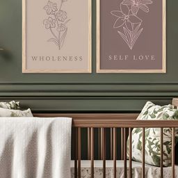 Kotart Purple 2 Piece Wood Floral and Botanical Wall Paintings-picture-44
