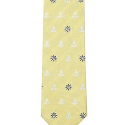 Tossido Yellow Woven Design Broad Tie-image-36