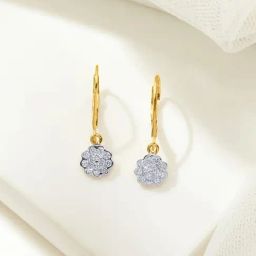 P.N.Gadgil Jewellers 14KT Yellow Gold and Diamond Drop Earring for Women-image-43