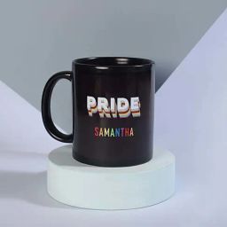 FNP Black Ceramic Personalised Pride Celebration Mug (325ml)-image-81