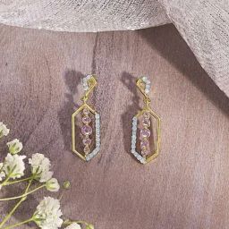P.N.Gadgil Jewellers 14KT Yellow Gold and Diamond Drop Earring for Women-image-76