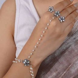 Teejh Roopali Silver Oxidized Bracelet-14