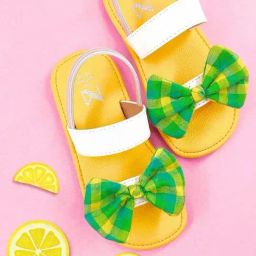 Madras Trunk Kids Yellow Sling Back Sandals-picture-28