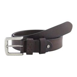 Aditi Wasan CORE 24 Brown Leather Textured Casual Belt for Men-2