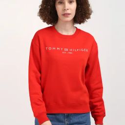 TOMMY HILFIGER Red Graphic Print Sweatshirt-3